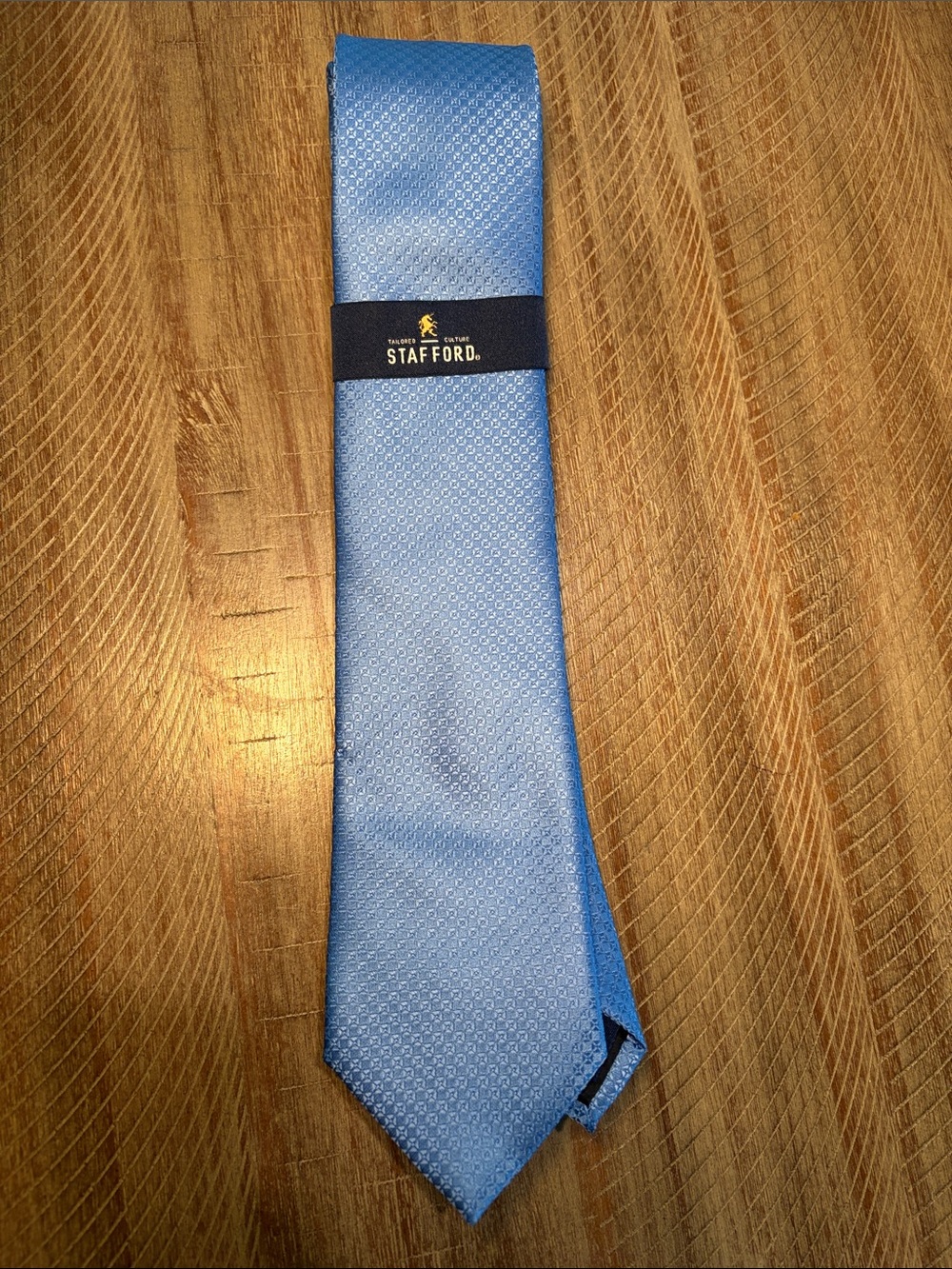 Stafford Sky Blue Men's Tie with Subtle Dot Texture